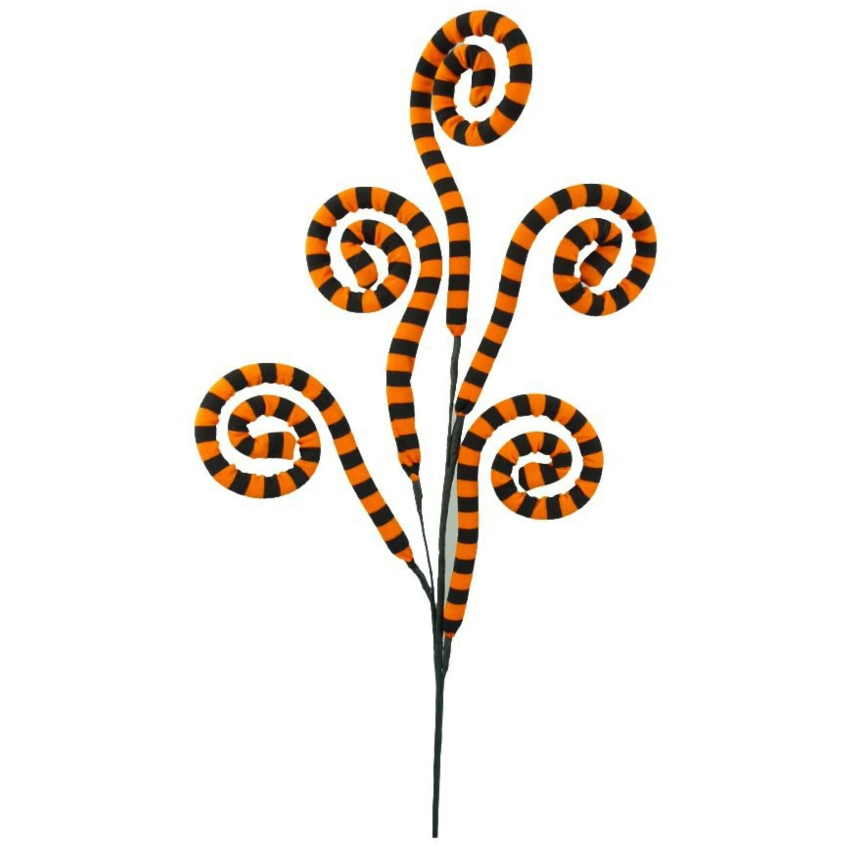 Shop For 30" Ice Fabric Stripe Spiral Spray: Orange & Black at Michelle's aDOORable Creations