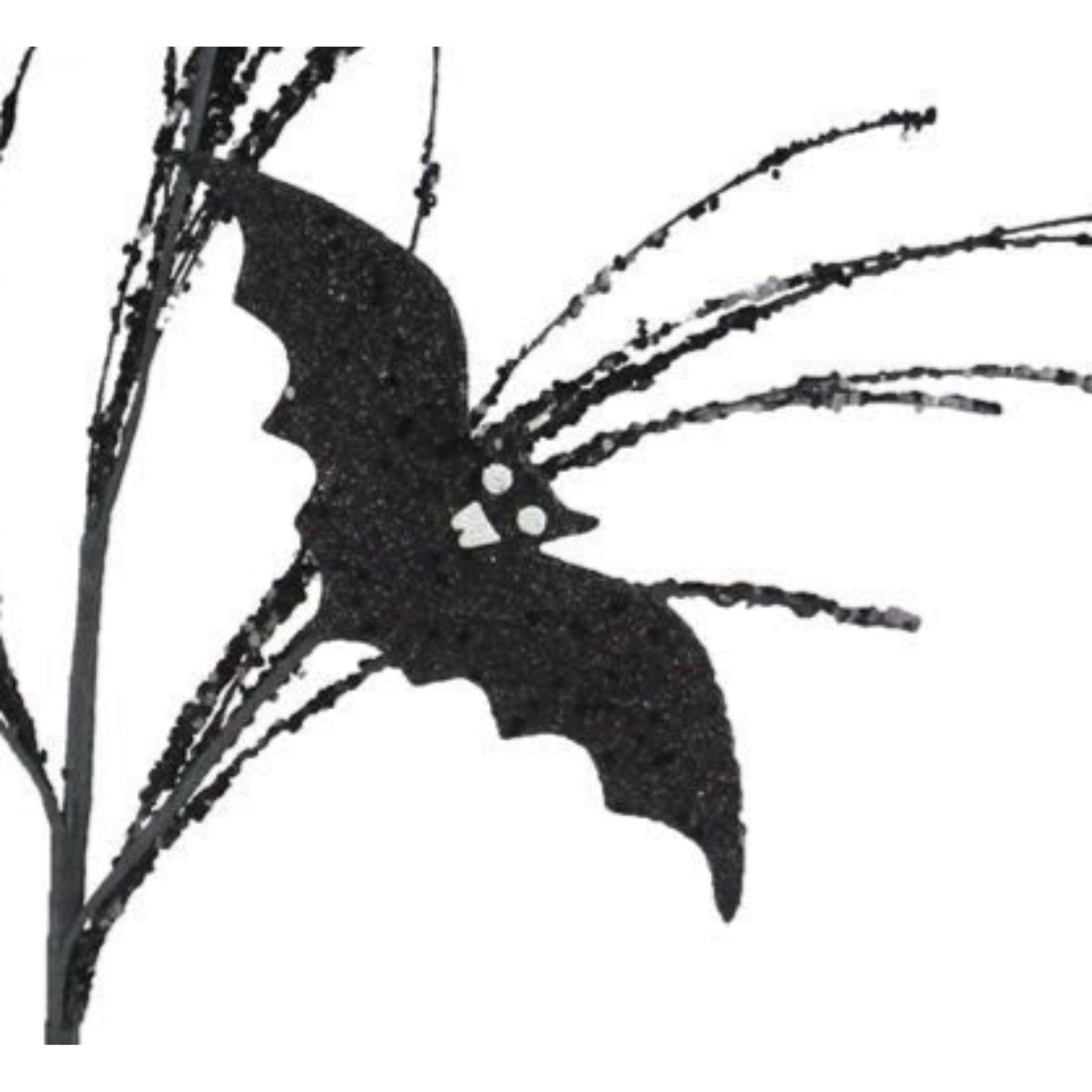 Shop For 31" Glitter Bat Spray: Black & White at Michelle's aDOORable Creations