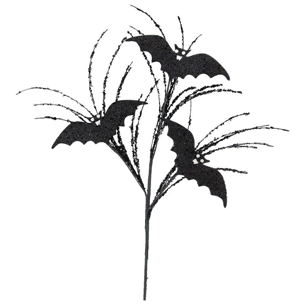 Shop For 31" Glitter Bat Spray: Black & White at Michelle's aDOORable Creations