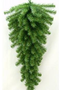 32" Emerald Pine Christmas Teardrop, Unlit - Michelle's aDOORable Creations - Work Wreath Form