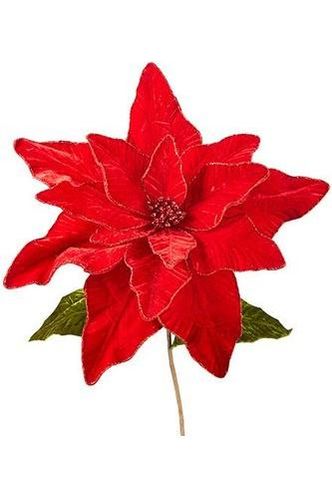 Shop For 32" Red Velvet Poinsettia Stem at Michelle's aDOORable Creations