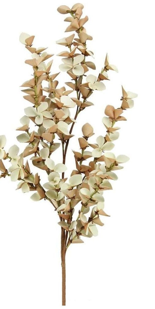 33" Foam Eucalyptus Paper Leaf Spray: Cream - Michelle's aDOORable Creations - Sprays and Picks