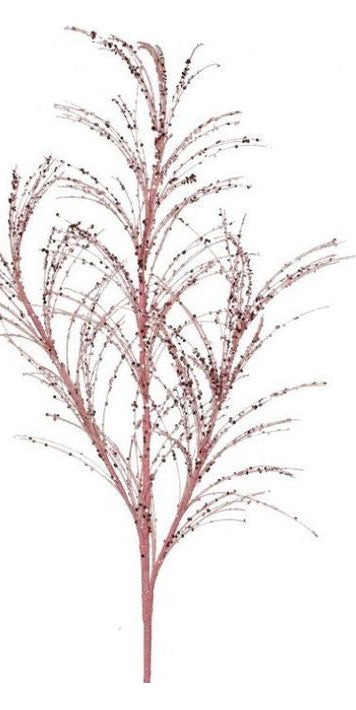 34" Glitter Sequin Pampas Grass Spray: Blush Pink - Michelle's aDOORable Creations - Sprays and Picks