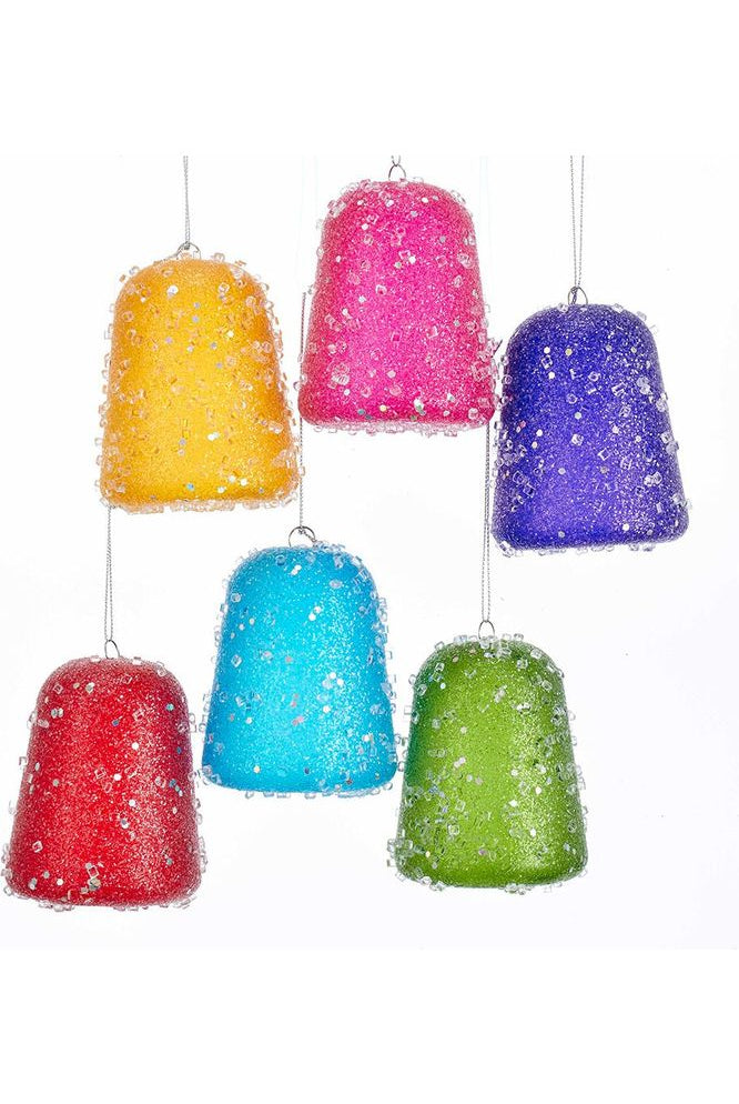 3.5" Glittered Gum Drop Ornaments (Asst 6) - Michelle's aDOORable Creations - Holiday Ornaments