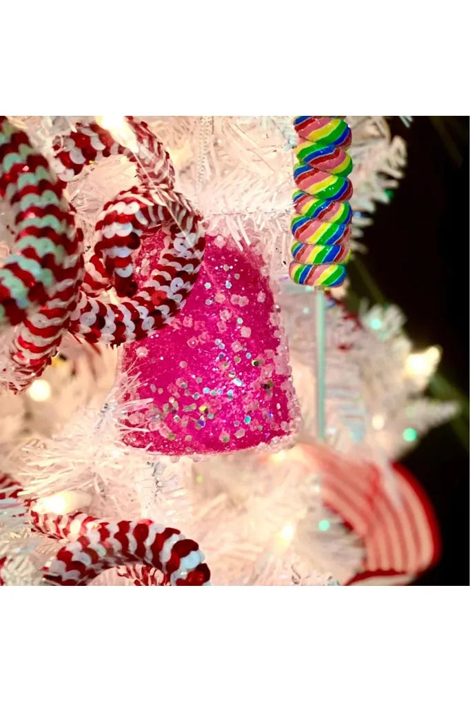 3.5" Glittered Gum Drop Ornaments (Asst 6) - Michelle's aDOORable Creations - Holiday Ornaments