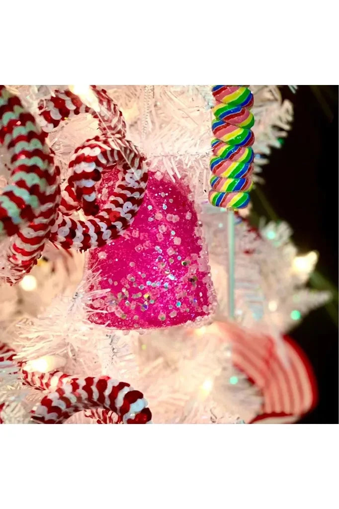 Shop For 3.5" Glittered Gum Drop Ornaments (Asst 6) at Michelle's aDOORable Creations