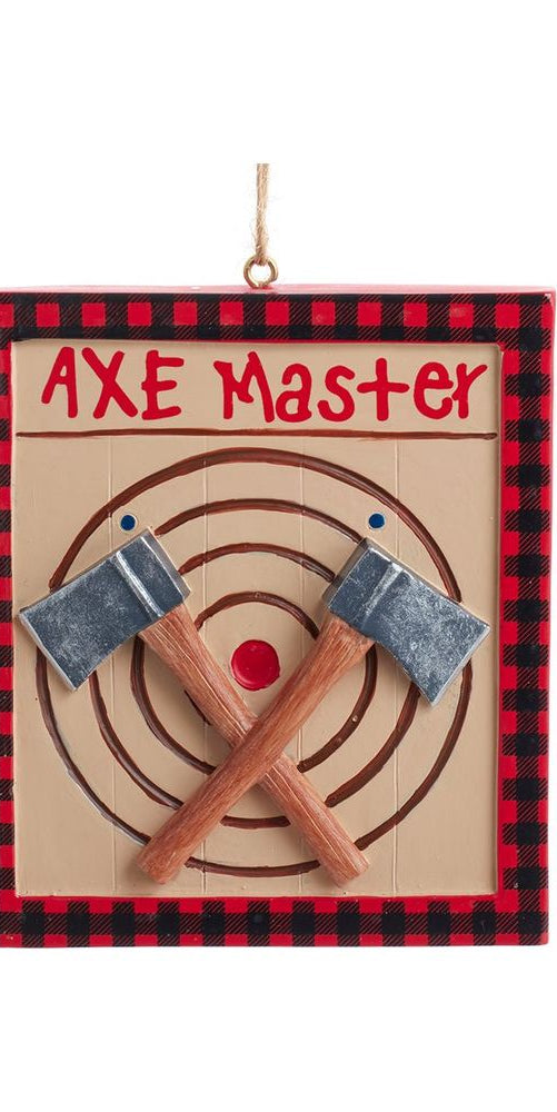 3.5" Lodge "Axe Master" Sign Ornament - Michelle's aDOORable Creations - Holiday Ornaments