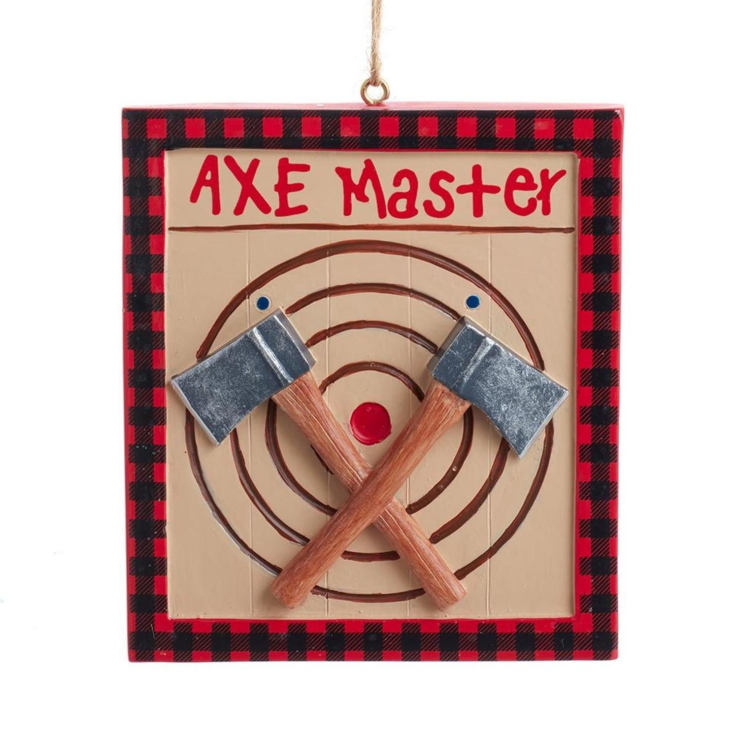 Shop For 3.5" Lodge "Axe Master" Sign Ornament at Michelle's aDOORable Creations