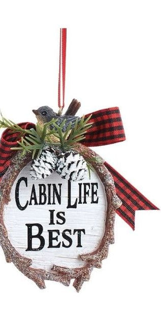 3.5" Lodge Plaque With Sayings Ornaments - Michelle's aDOORable Creations - Holiday Ornaments