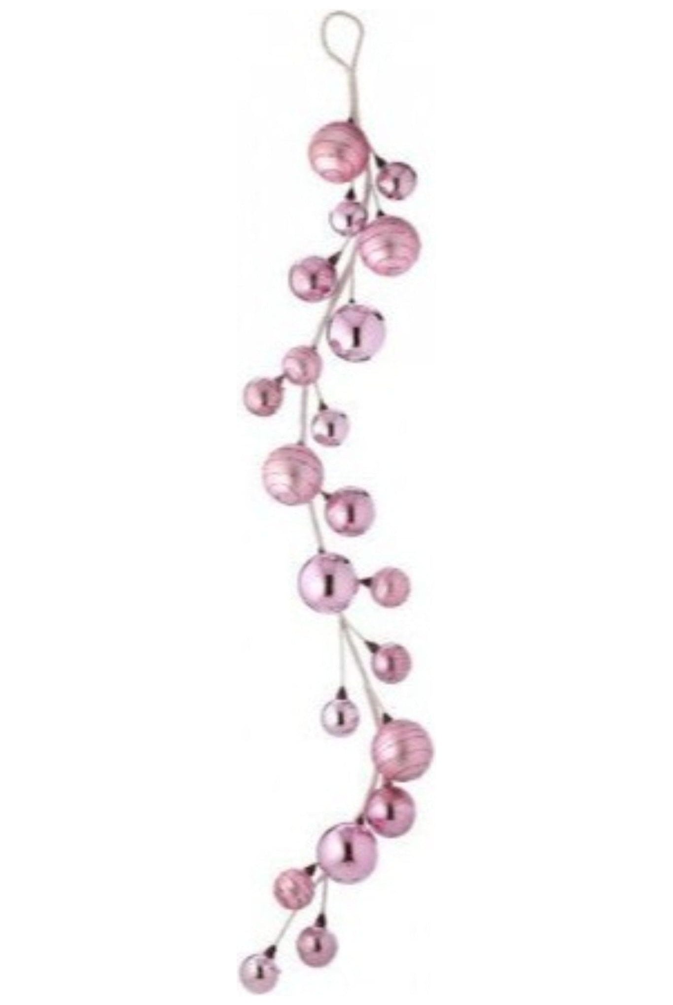 Shop For 36" Glitter Ball Metallic Garland: Blush Pink MTX74450BLPK