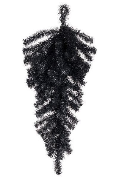 36" Teardrop Swag, 90 Tips: Black - Michelle's aDOORable Creations - Work Wreath Form