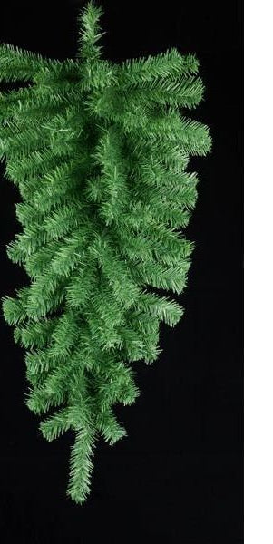 36" Teardrop Swag, 90 Tips: Green - Michelle's aDOORable Creations - Work Wreath Form