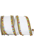 Shop For 4" Beaded Candy Edge Ribbon: White (5 Yards) 93923W-030-10D