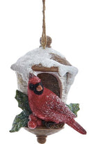 Shop For 4" Birch Berries Birdhouse With Cardinal Ornaments E0808