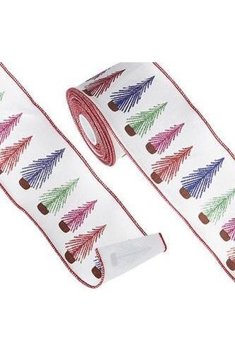 Shop For 4" Bottle Brush Tree Ribbon: Multi (10 Yards) at Michelle's aDOORable Creations