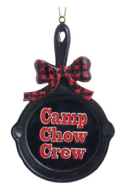 4" Camping Pan With Saying Ornament - Michelle's aDOORable Creations - Holiday Ornaments
