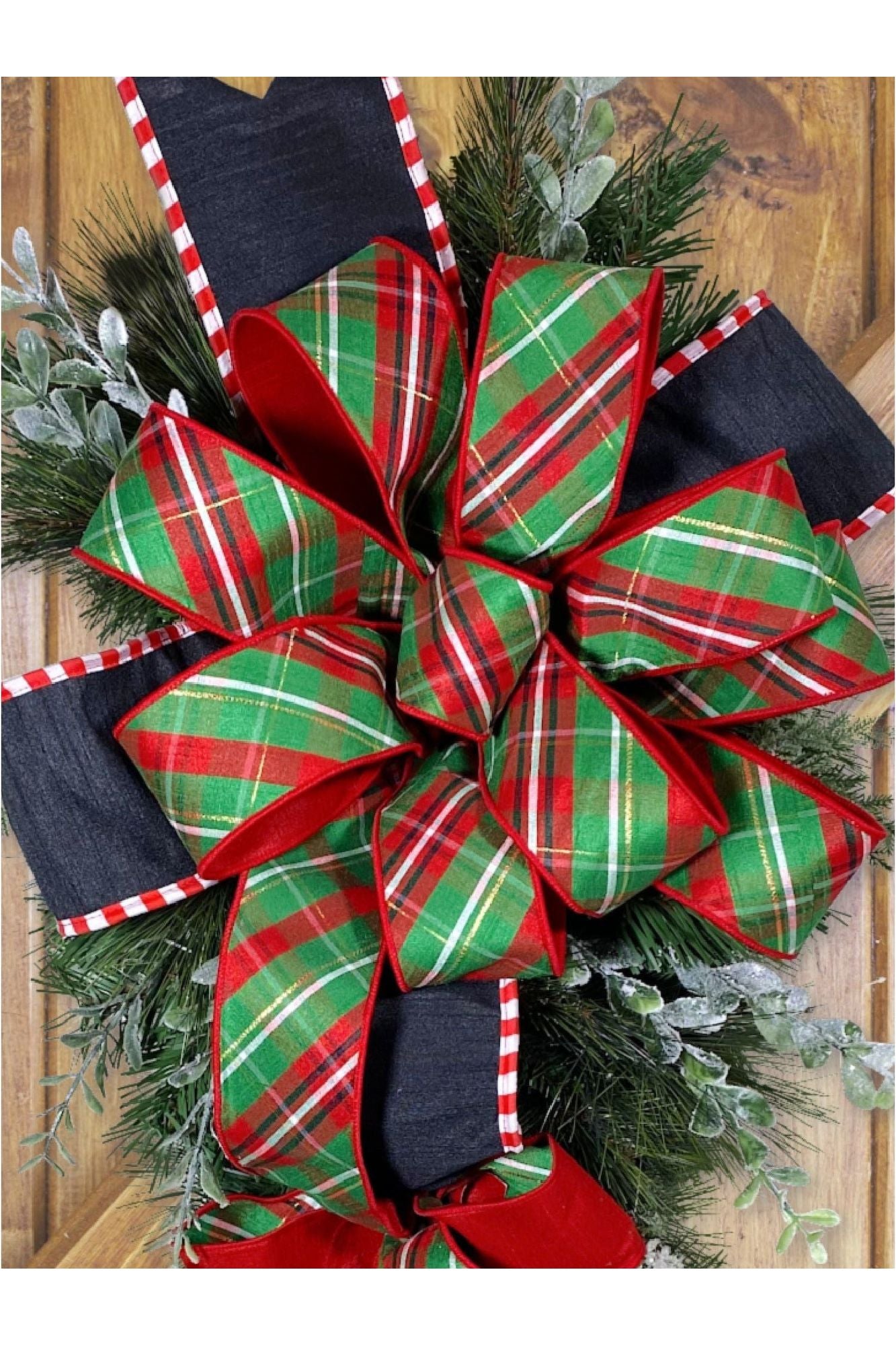 Shop For 4" Candy Cane Edge Ribbon: Black (5 Yards) at Michelle's aDOORable Creations