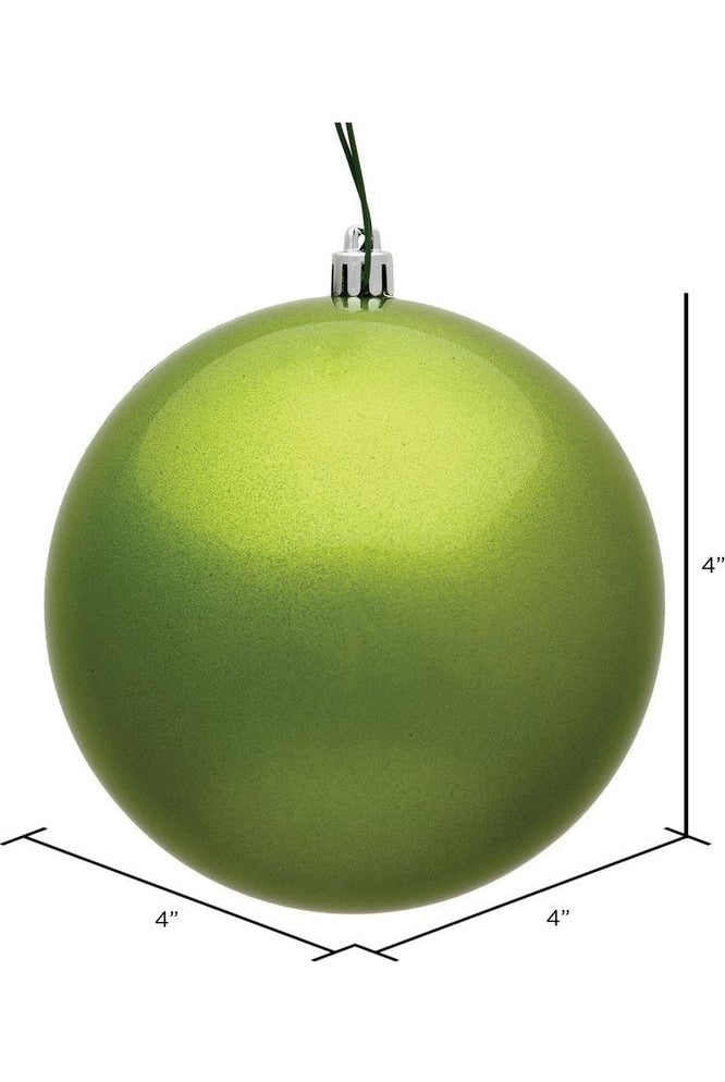 Shop For 4" Candy Lime Green Ball Christmas Tree Ornament (6 pack) N591073DCV