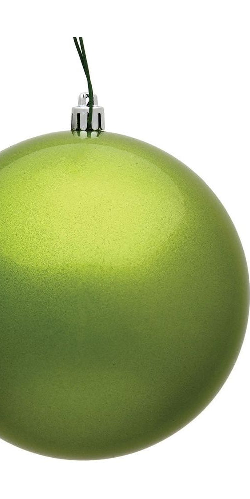 4" Candy Lime Green Ball Christmas Tree Ornament (6 pack) - Michelle's aDOORable Creations - Holiday Ornaments