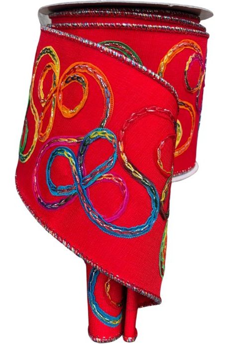 Shop For 4" Candy Loop Ribbon: Red (10 Yards) 620-669