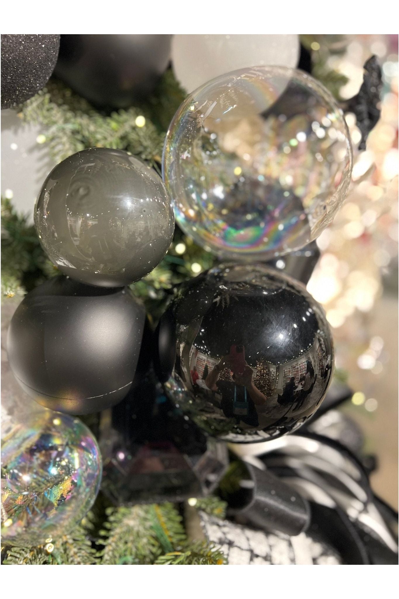 Shop For 4" Clear Iridescent Ball Ornament (Set of 6) N591000D