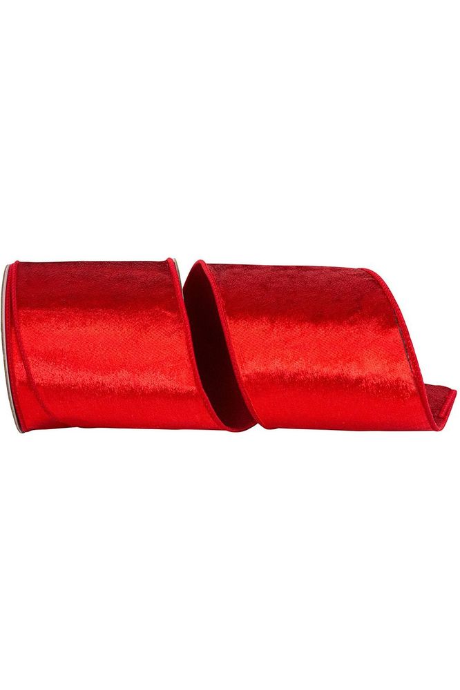 Shop For 4" Designer Plush Velvet Elite Ribbon: Red (5 Yards) 92898W-065-10D