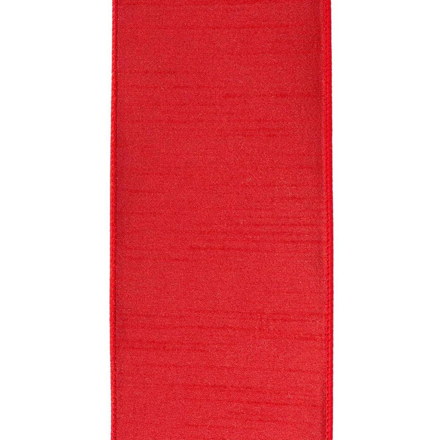 4" Designer Plush Velvet Elite Ribbon: Red (5 Yards)