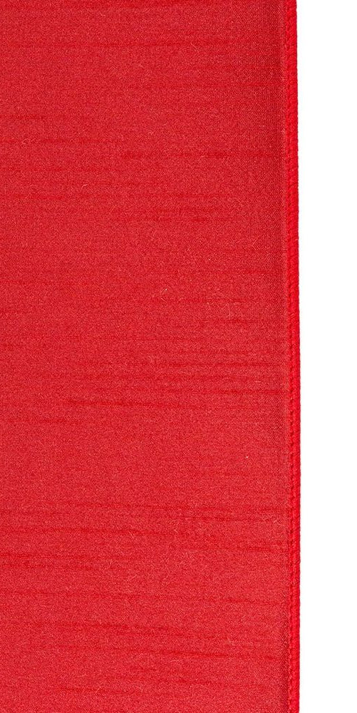 4" Designer Plush Velvet Elite Ribbon: Red (5 Yards) - Michelle's aDOORable Creations - Wired Edge Ribbon