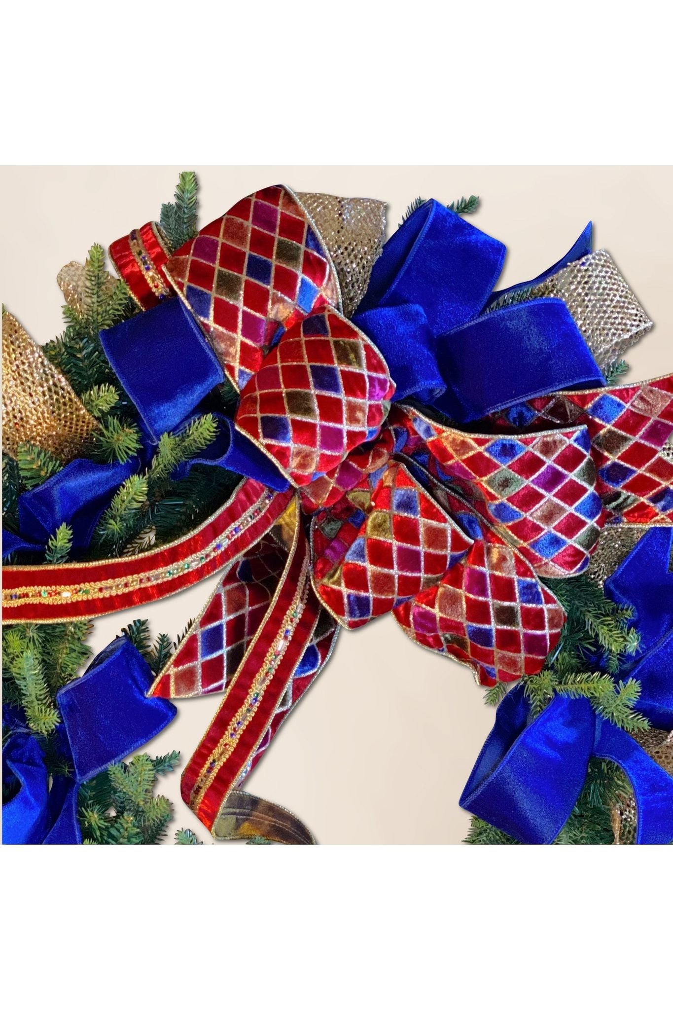 Shop For 4" Diamond Velvet Jewel Deluxe Ribbon: Wine (5 Yards) at Michelle's aDOORable Creations