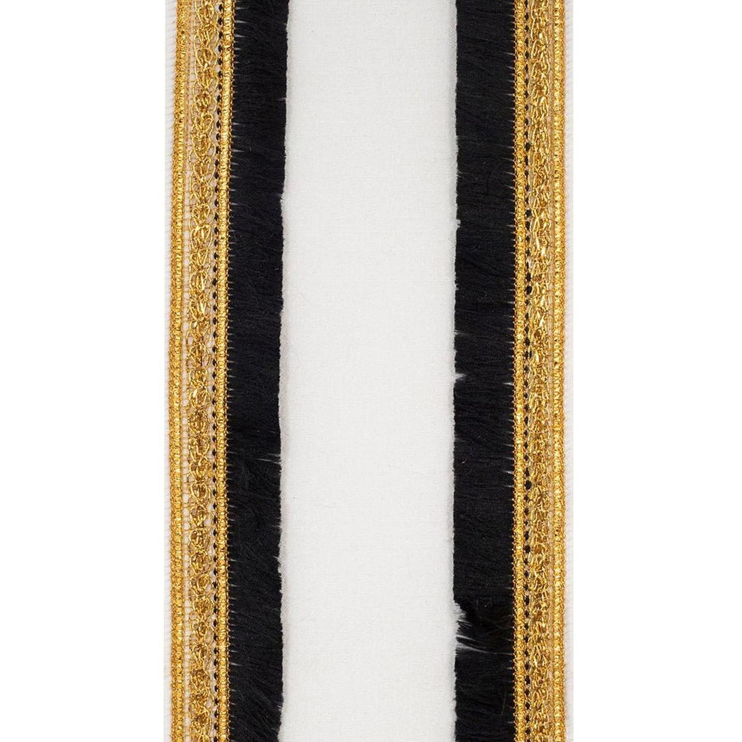 4" Dupioni Fringe Edge Ribbon: White (5 Yards)