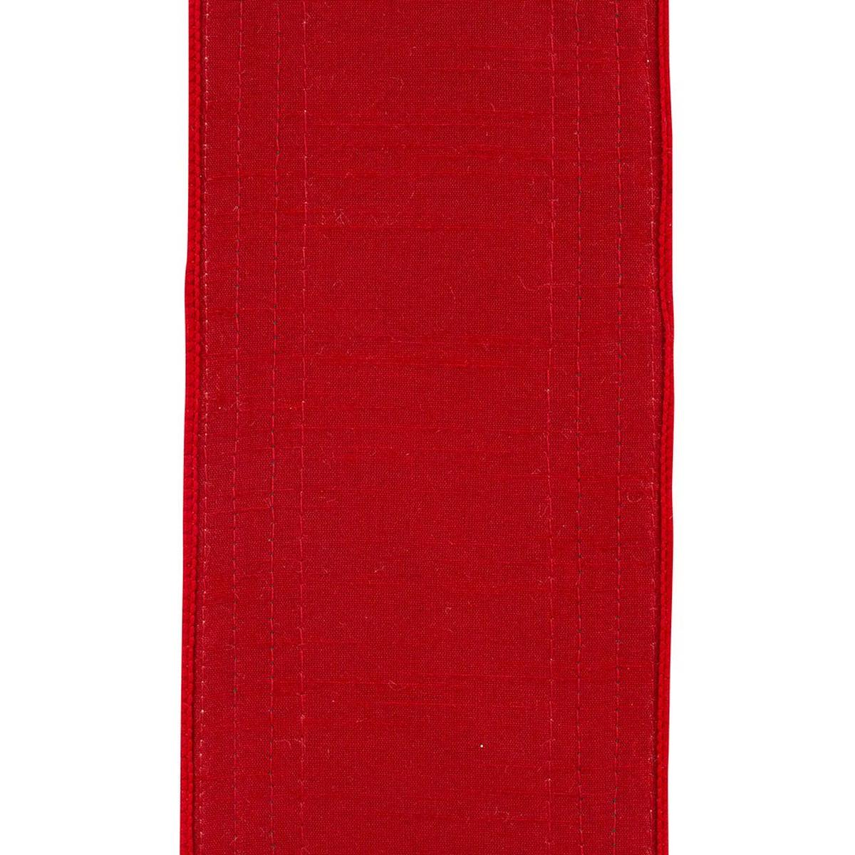 Shop For 4" Dupioni Regalia Glitter Edge Ribbon: Red (5 Yards) at Michelle's aDOORable Creations