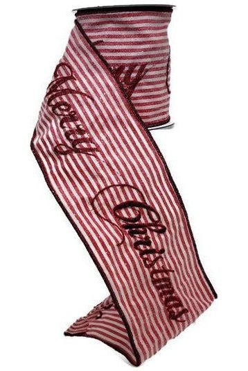 Shop For 4" Frosted Stripe Merry Christmas Ribbon (5 Yards) 283494
