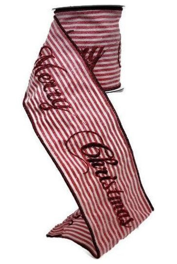 Shop For 4" Frosted Stripe Merry Christmas Ribbon (5 Yards) 283494