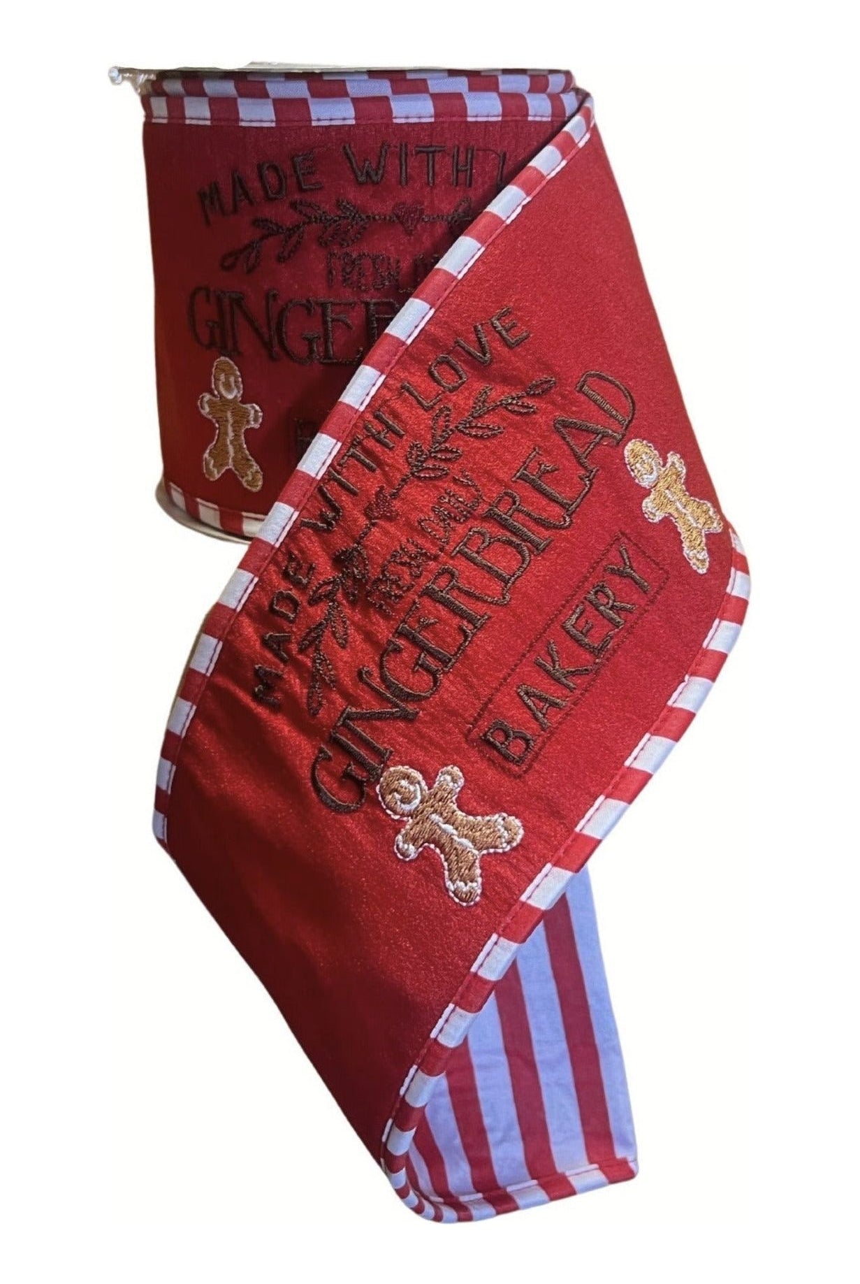 Shop For 4" Gingerbread Bakery Ribbon: Red (10 Yards) DCR21130