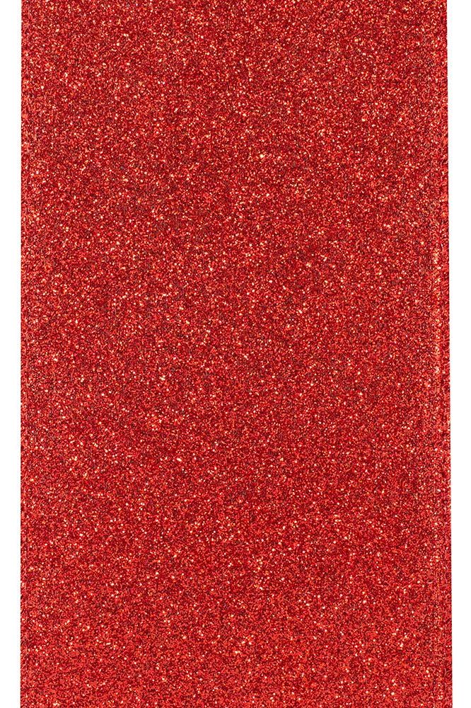 Shop For 4" Glitter Metallic Shiny Back Ribbon: Red (10 Yards) 97896W-065-10F