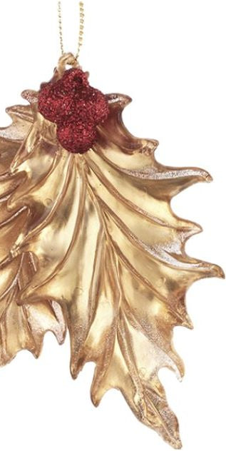 4" Holly Leaf Ornament - Michelle's aDOORable Creations - Holiday Ornaments