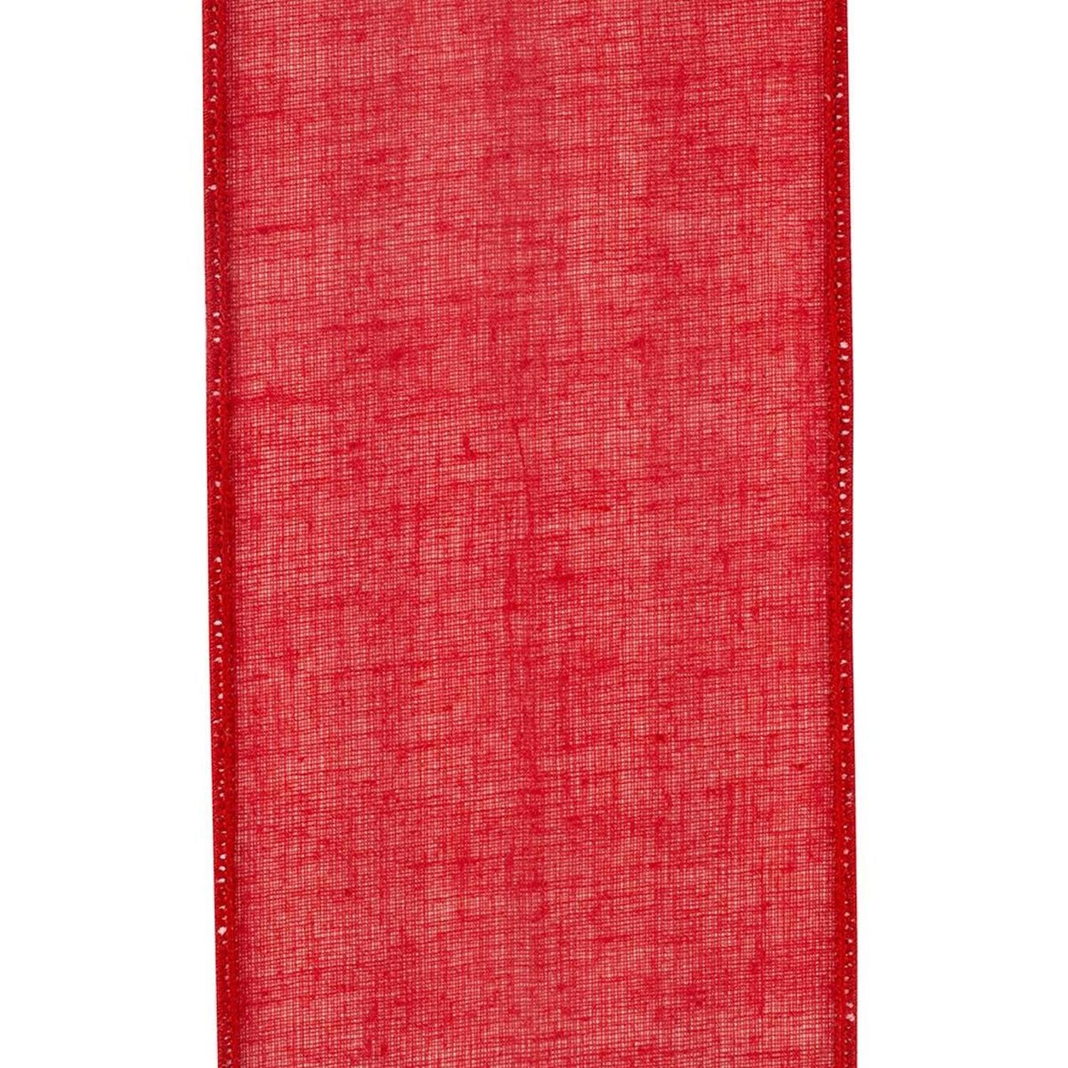 Shop For 4" Horizontal Striped Canvas Ribbon: Red (5 Yards) at Michelle's aDOORable Creations