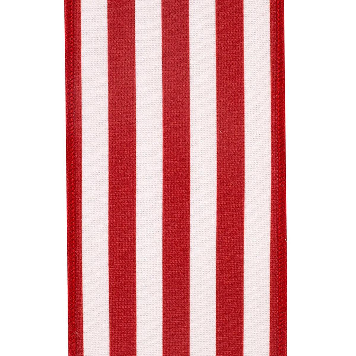 Shop For 4" Horizontal Striped Canvas Ribbon: Red (5 Yards) at Michelle's aDOORable Creations