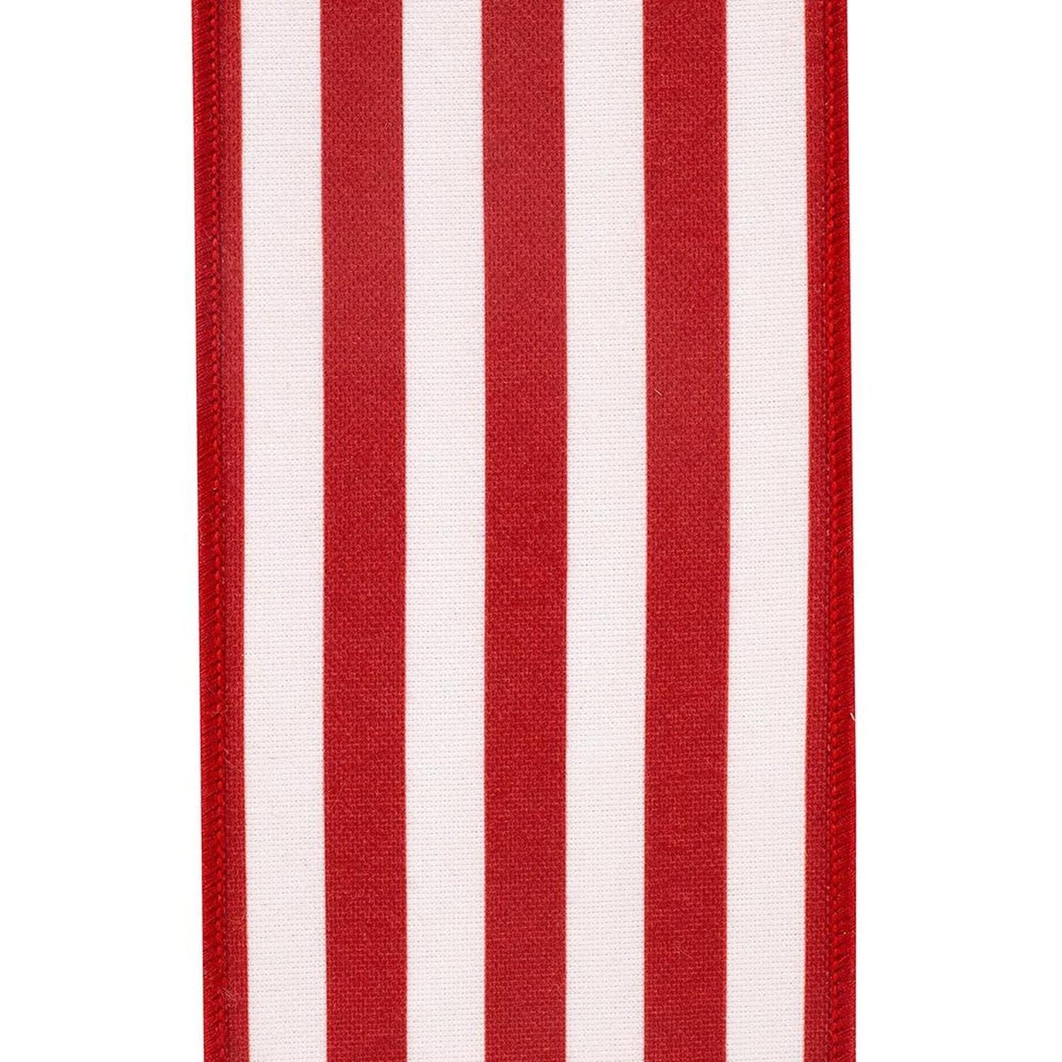 Shop For 4" Horizontal Striped Canvas Ribbon: Red (5 Yards) at Michelle's aDOORable Creations