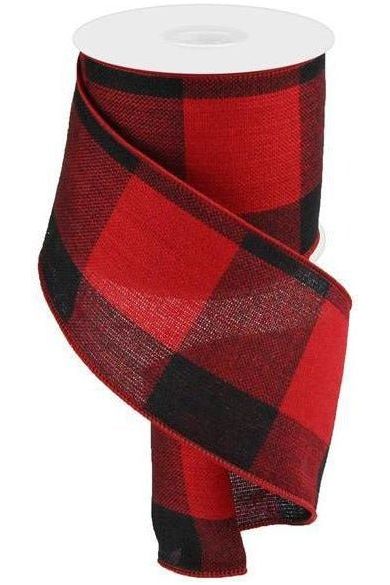 Shop For 4" Large Plaid Checks: Red & Black (10 Yards) at Michelle's aDOORable Creations