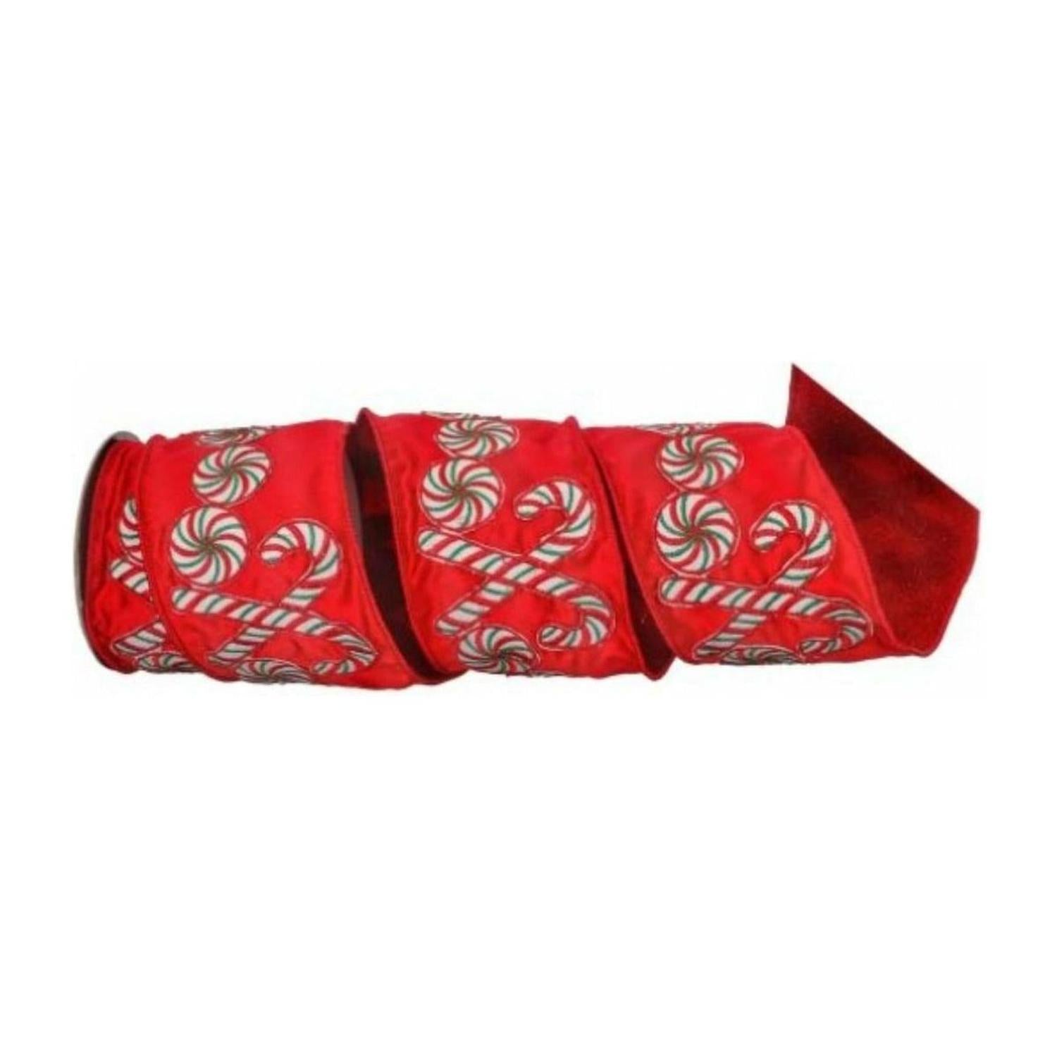 Shop For 4" Peppermint Candies Disc Ribbon (5 Yards) at Michelle's aDOORable Creations