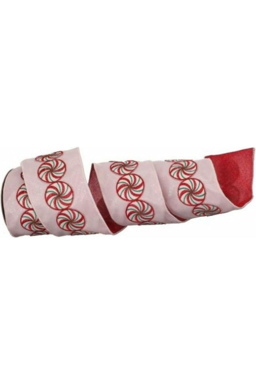 Shop For 4" Peppermint Candy Disc Ribbon: Red (5 Yards) at Michelle's aDOORable Creations