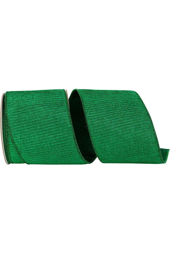 Shop For 4" Pleated Metallic Lux Ribbon: Emerald Green (10 Yards) 92896W-510-10F