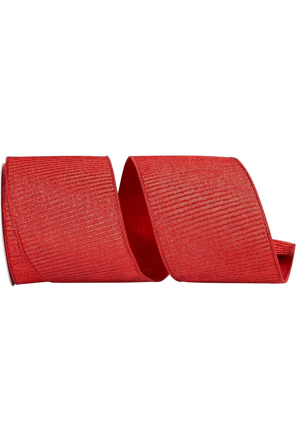 Shop For 4" Pleated Metallic Lux Ribbon: Red (10 Yards) 92896W-065-10F