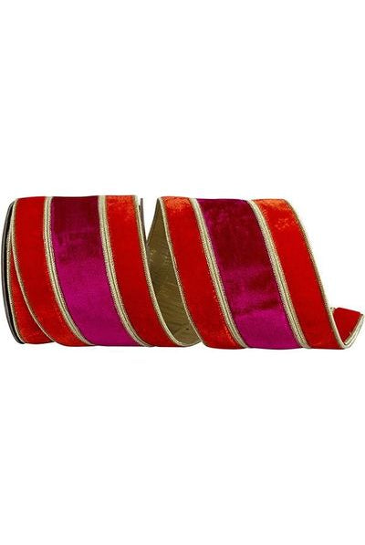 4" Plush Berry Overlay Ribbon: Ruby/Red (5 Yards) - Michelle's aDOORable Creations - Wired Edge Ribbon