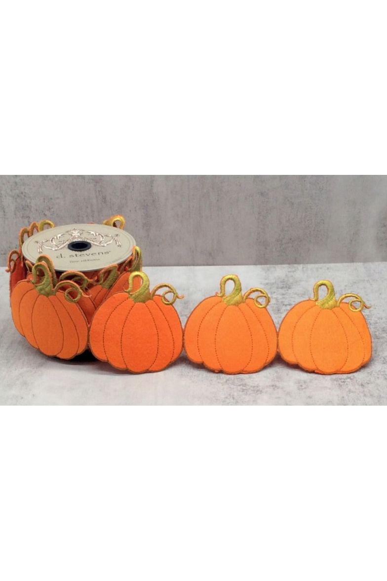 Shop For 4" Pumpkin Garland Ribbon: Orange (5 Yards) 18-4431