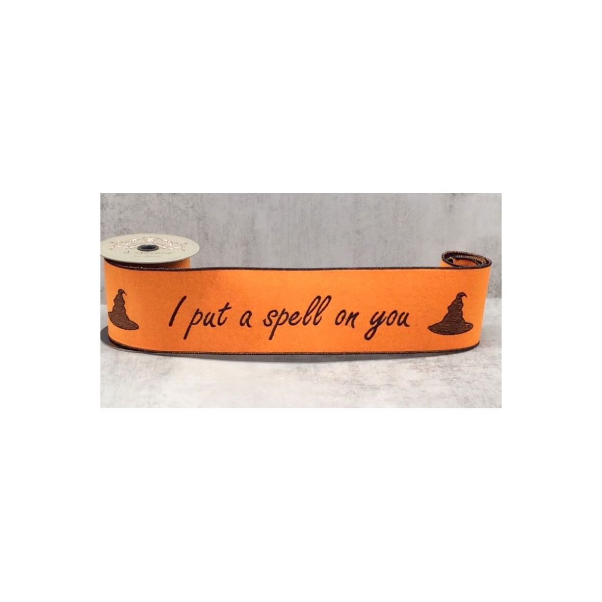 Shop For 4" Put a Spell On You Felt Ribbon: Orange (5 Yards) at Michelle's aDOORable Creations