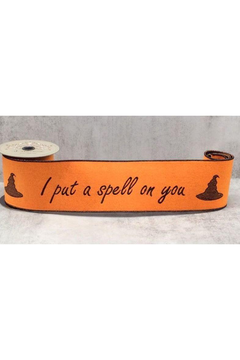 Shop For 4" Put a Spell On You Felt Ribbon: Orange (5 Yards) at Michelle's aDOORable Creations