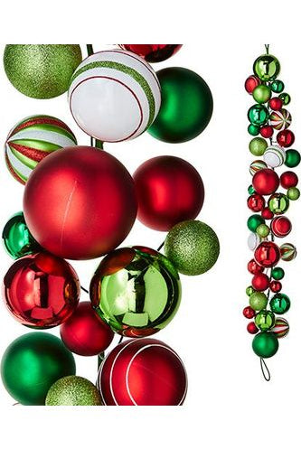 Shop For 4' Red, Green and White Ball Garland G4232706
