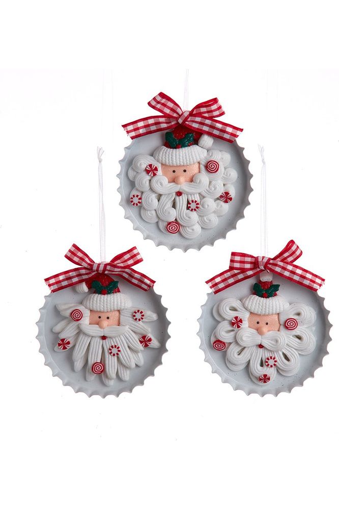 4" Santa Cookie Ornament - Michelle's aDOORable Creations - Holiday Ornaments